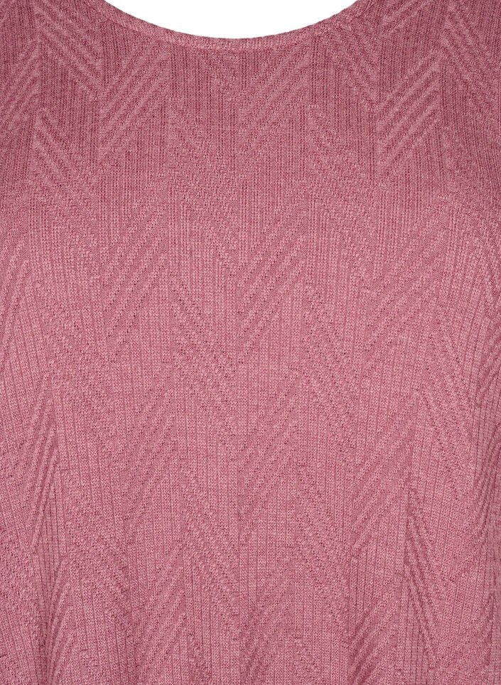 Gepatroonde blouse met lange mouwen, Bruin, Packshot image number 2