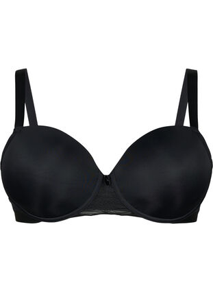 ZizziVoorgevormde bh met mesh, Black, Packshot image number 0