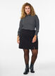 Korte jerseysrok met split, Zwart, Model image number 1