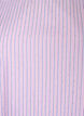 Knielange gestreepte jurk met steentjes en pofmouwen, Roze, Packshot image number 2