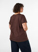 Katoenen T-shirt met bloemenprint, Bruin, Model image number 2