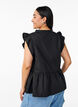 Mouwloze top met pin-tuck en ruches, Zwart, Model image number 2