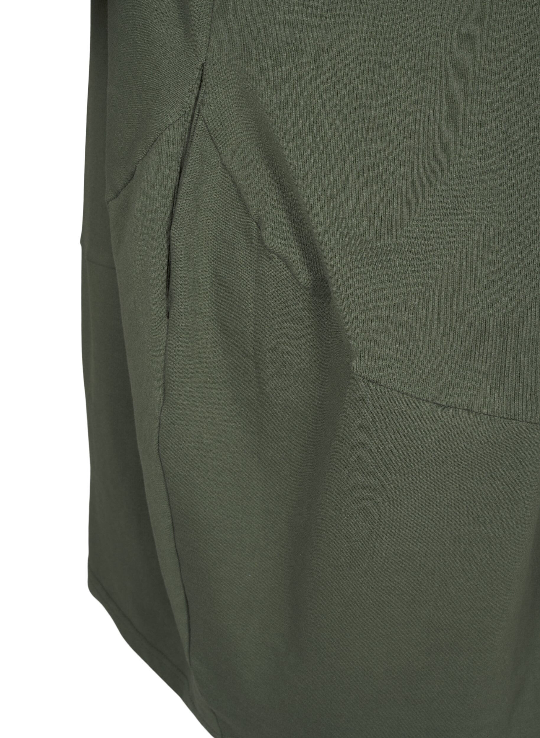 ZizziBallonjurk van katoen met zakken, Groen, Packshot image number 4