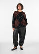 Vest met argylepatroon, Zwart, Model image number 1