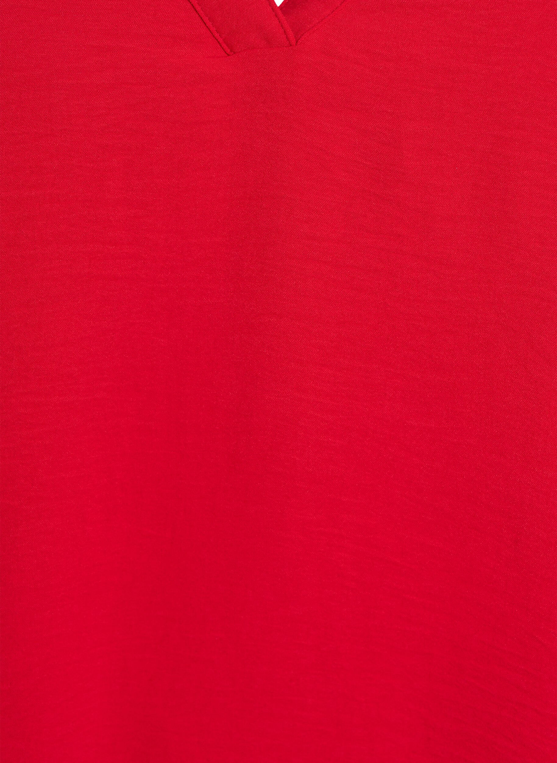 ZizziMouwloze top met kreukeffecten, Rood, Packshot image number 2