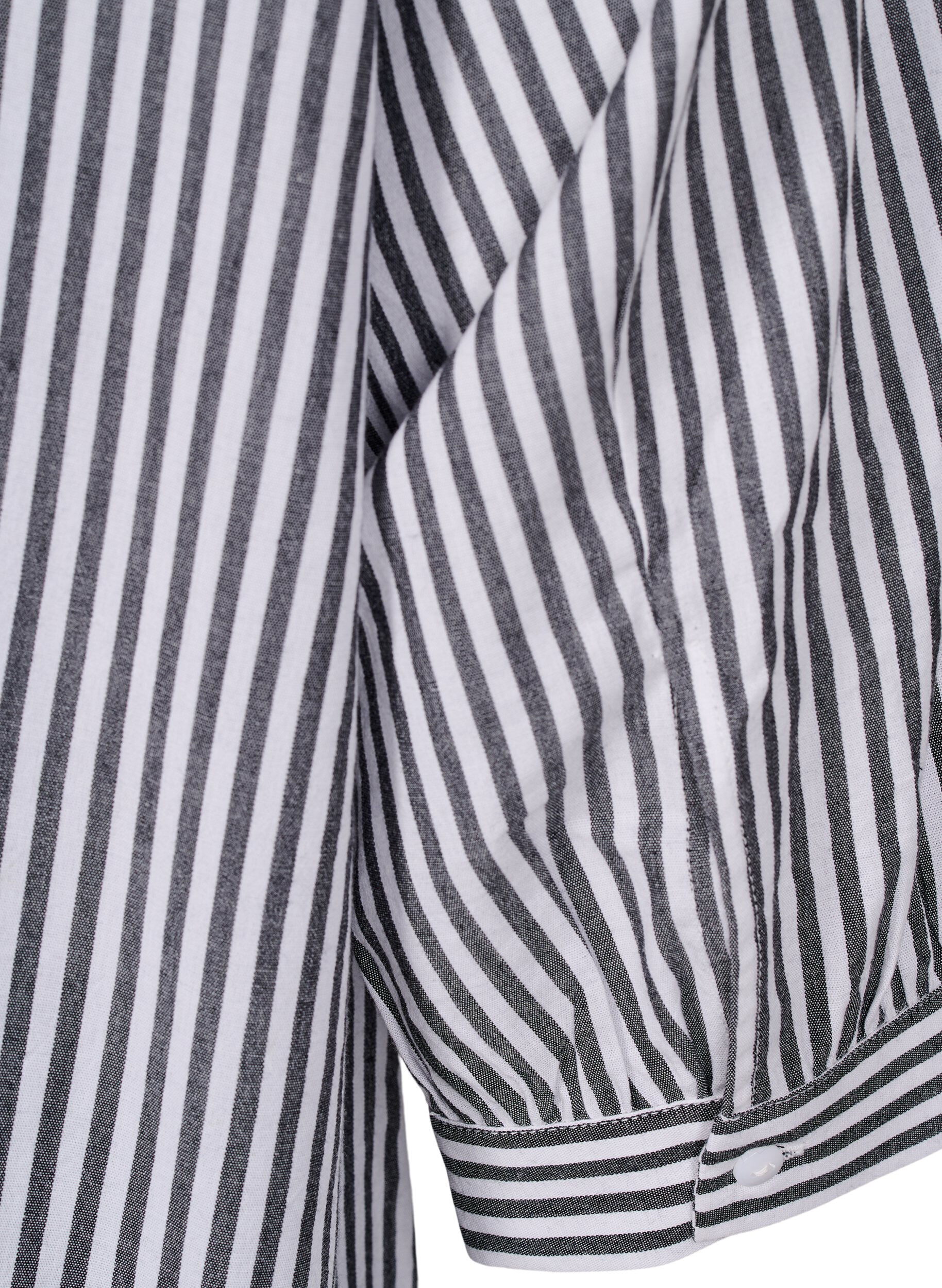 ZizziGestreepte tuniek met 3/4 mouwen, Zwart, Packshot image number 3