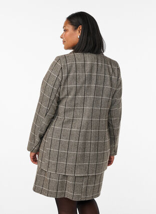 ZizziKlassieke geruite blazer, Grey Check, Model image number 2