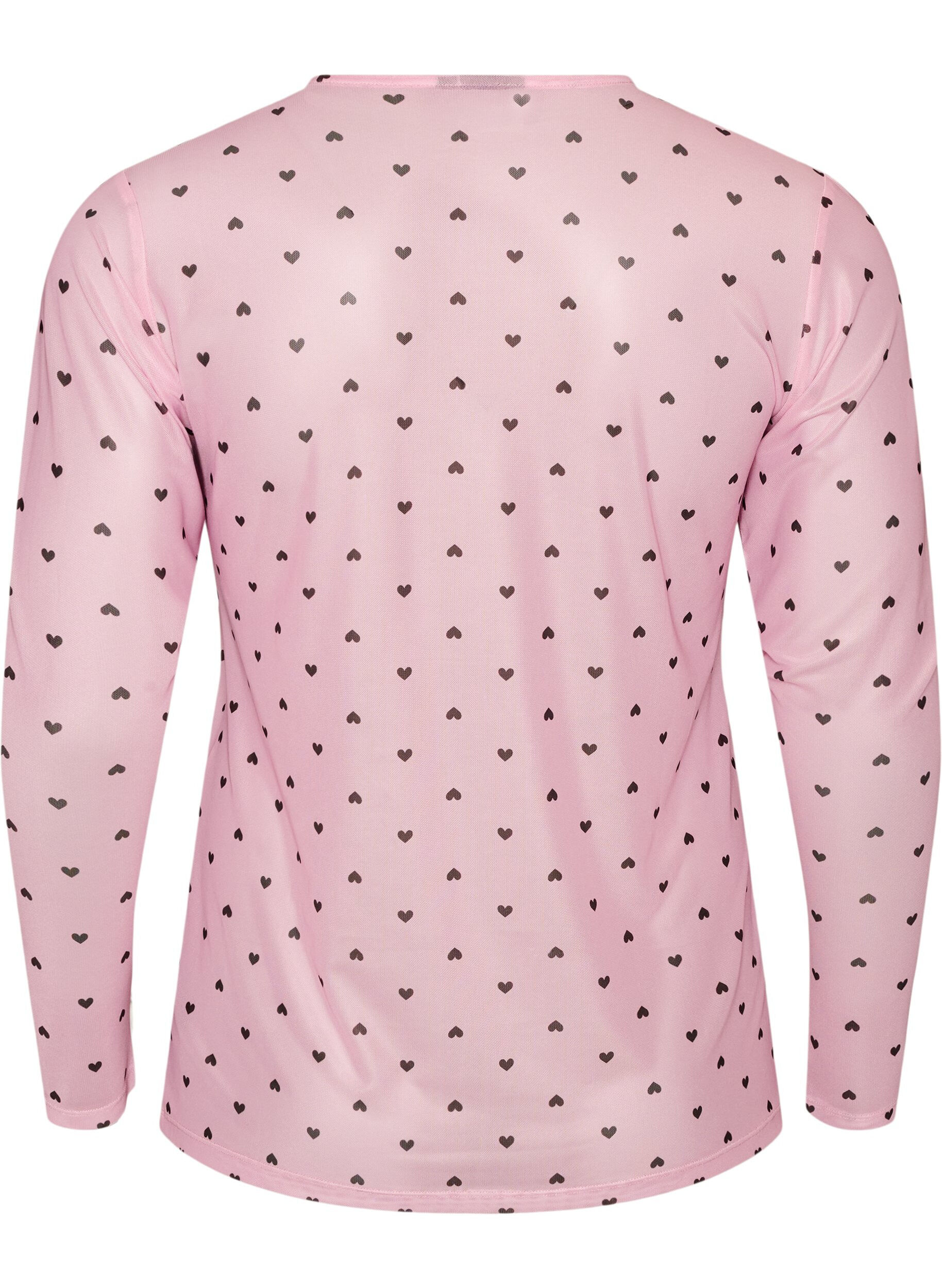 ZizziMesh blouse met print, Roze, Packshot image number 1