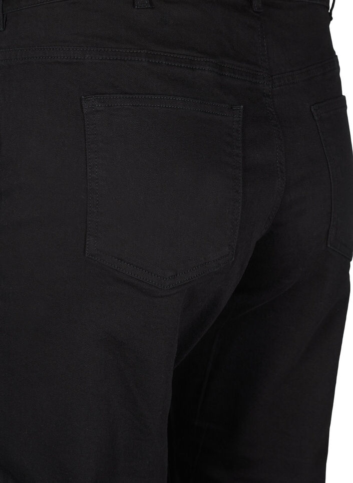 Gecropte Vera jeans met een straight-fit, Zwart, Packshot image number 3