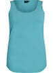 Effen basic top in katoen, Blauw, Packshot image number 0