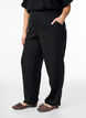 Linnen en viscose broek met losse pasvorm, Black, Model image number 2