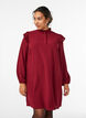 Kort jurkje met ruches en glitter, Donker Bordeaux, Model image number 0
