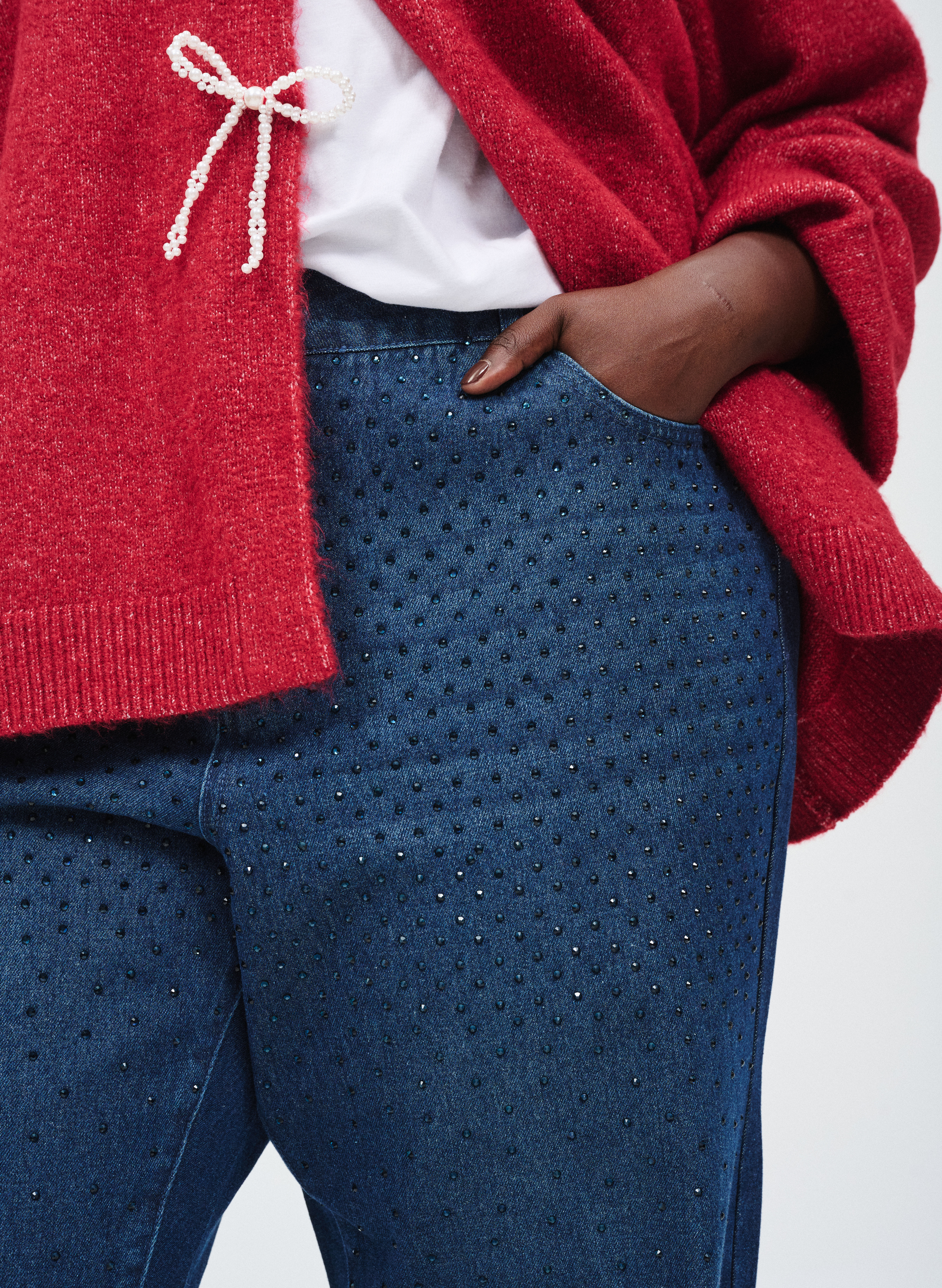 ZizziVest met parelstrik, , Model