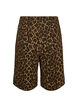 Luipaardprint denim bermuda shorts, Bruin, Packshot image number 1
