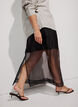 Jupe longue fa&ccedil;on organza, Noir, Model image number 0