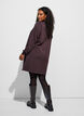 Sweatshirtjurk met hoge ribkraag en rits, Bruin, Model image number 1