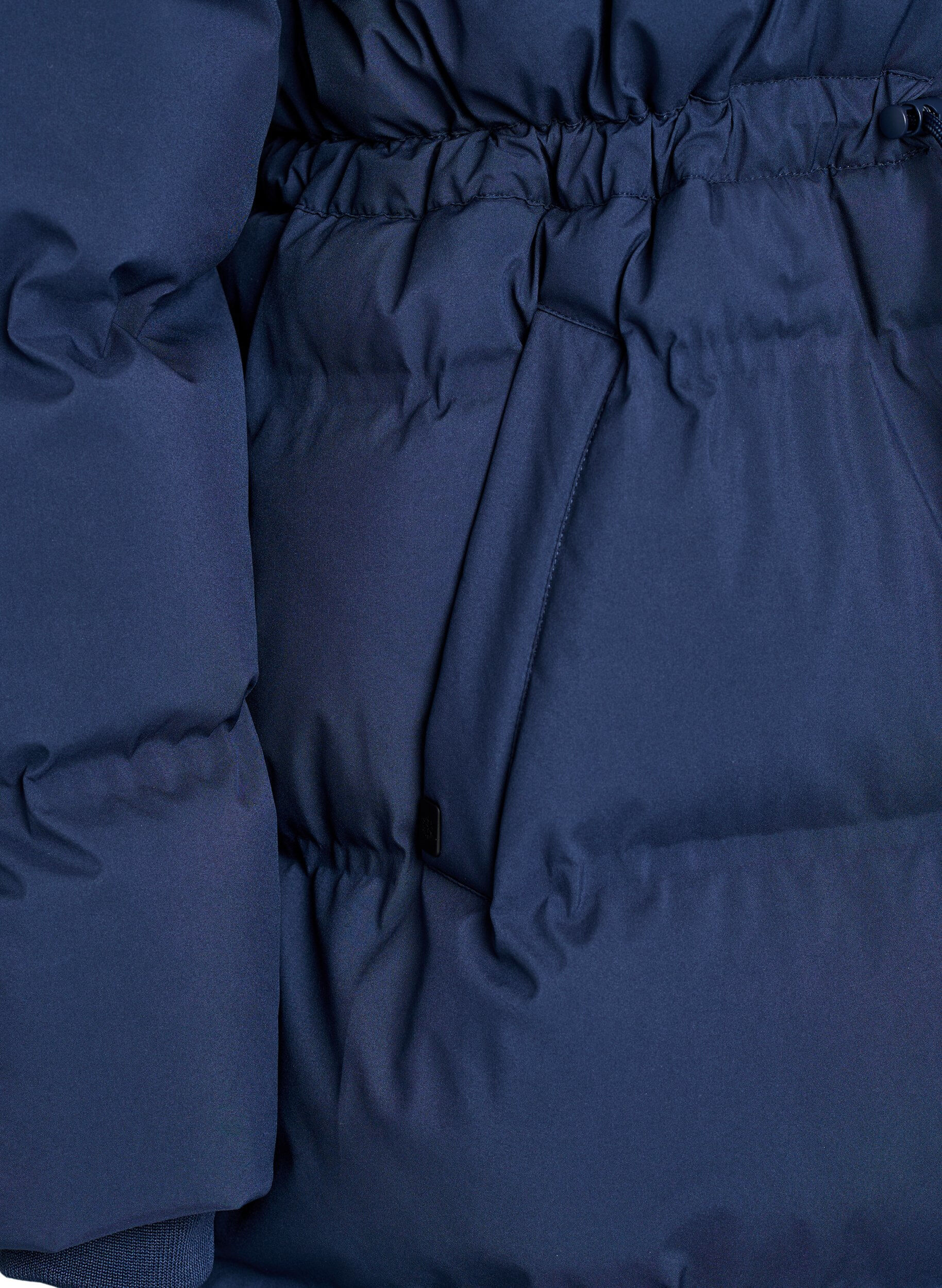 ZizziHalflange pufferjas met verstelbare taille, Blauw, Packshot image number 3