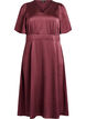 Empire feestjurk in midi lengte, Donker Bordeaux, Packshot image number 0