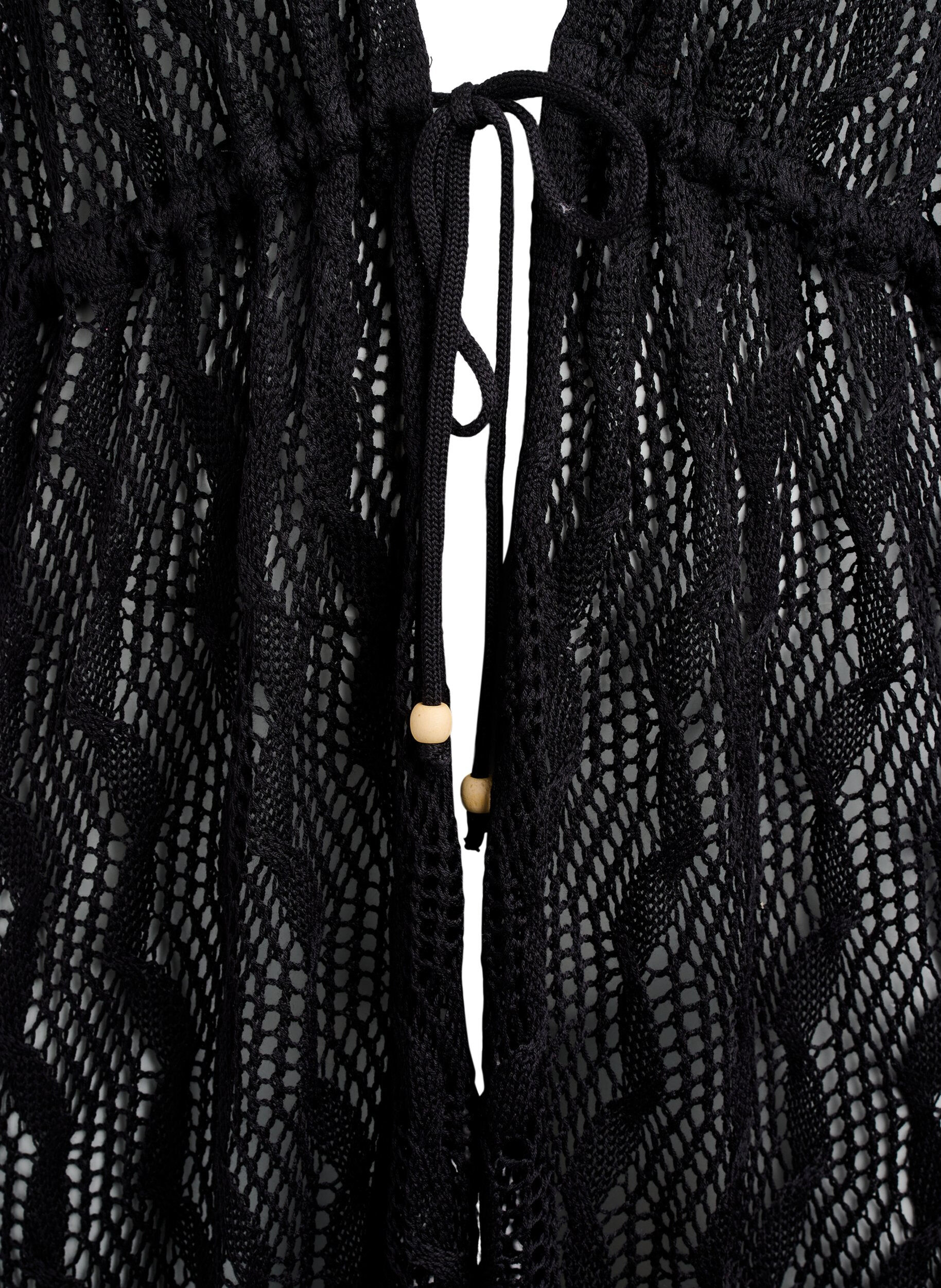 ZizziStrand kimono met strikceintuur, Zwart, Packshot image number 2