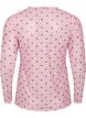 Mesh blouse met print, Roze, Packshot image number 1