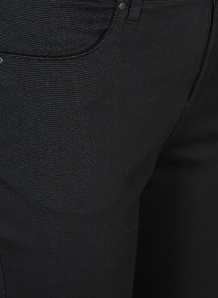 High waist Amy capri jeans met super slim fit, Zwart, Packshot image number 2