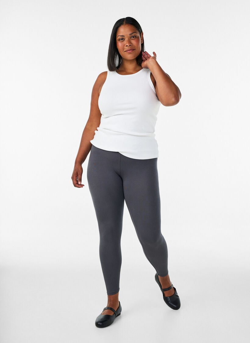 Basic legging in viscose, Grijs, Model image number 1
