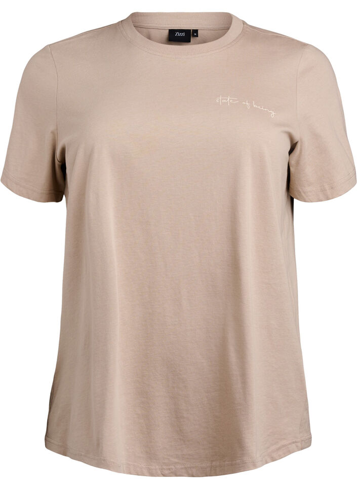 T-shirt met tekstprint en ronde hals, Simply T. w. Utopia, Packshot