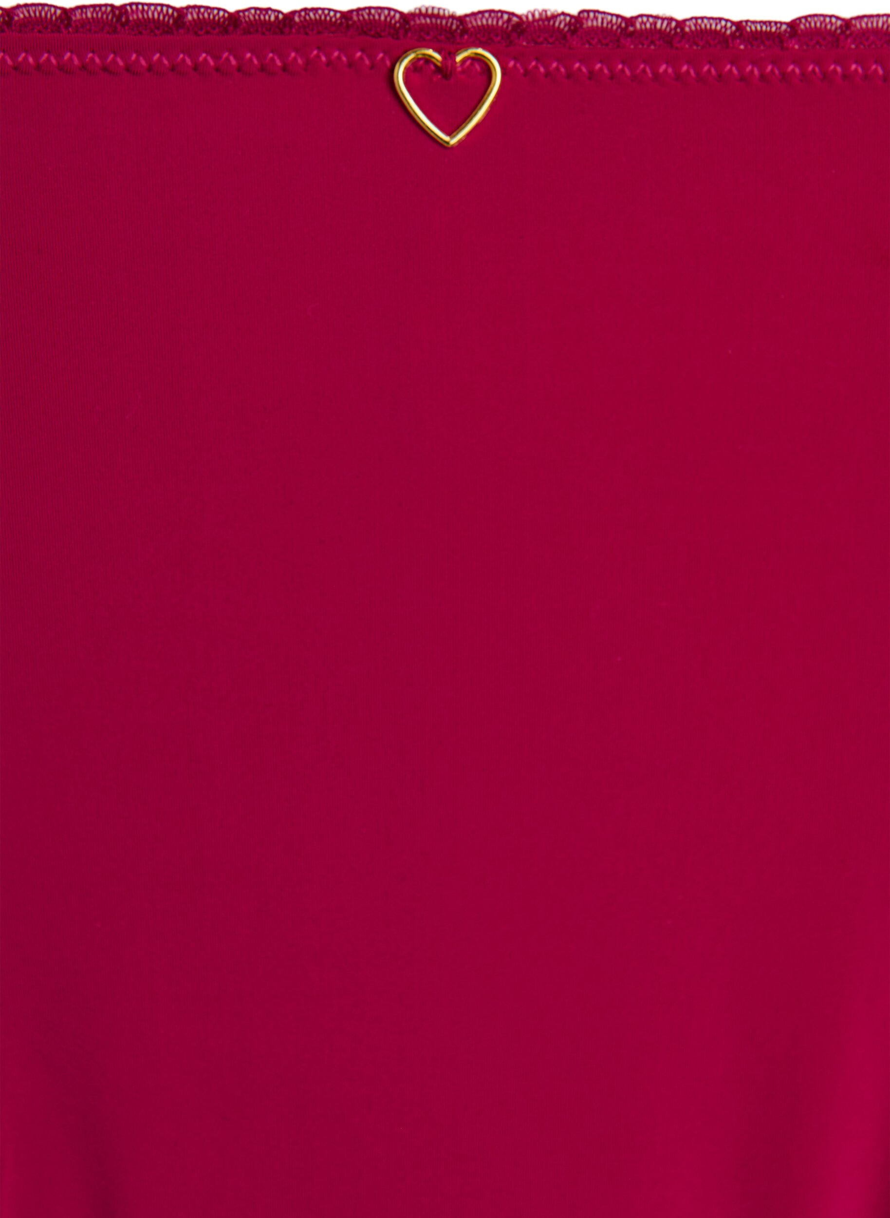 ZizziMicrofiber Braziliaanse slip met kanten details, Boysenberry, Packshot image number 2