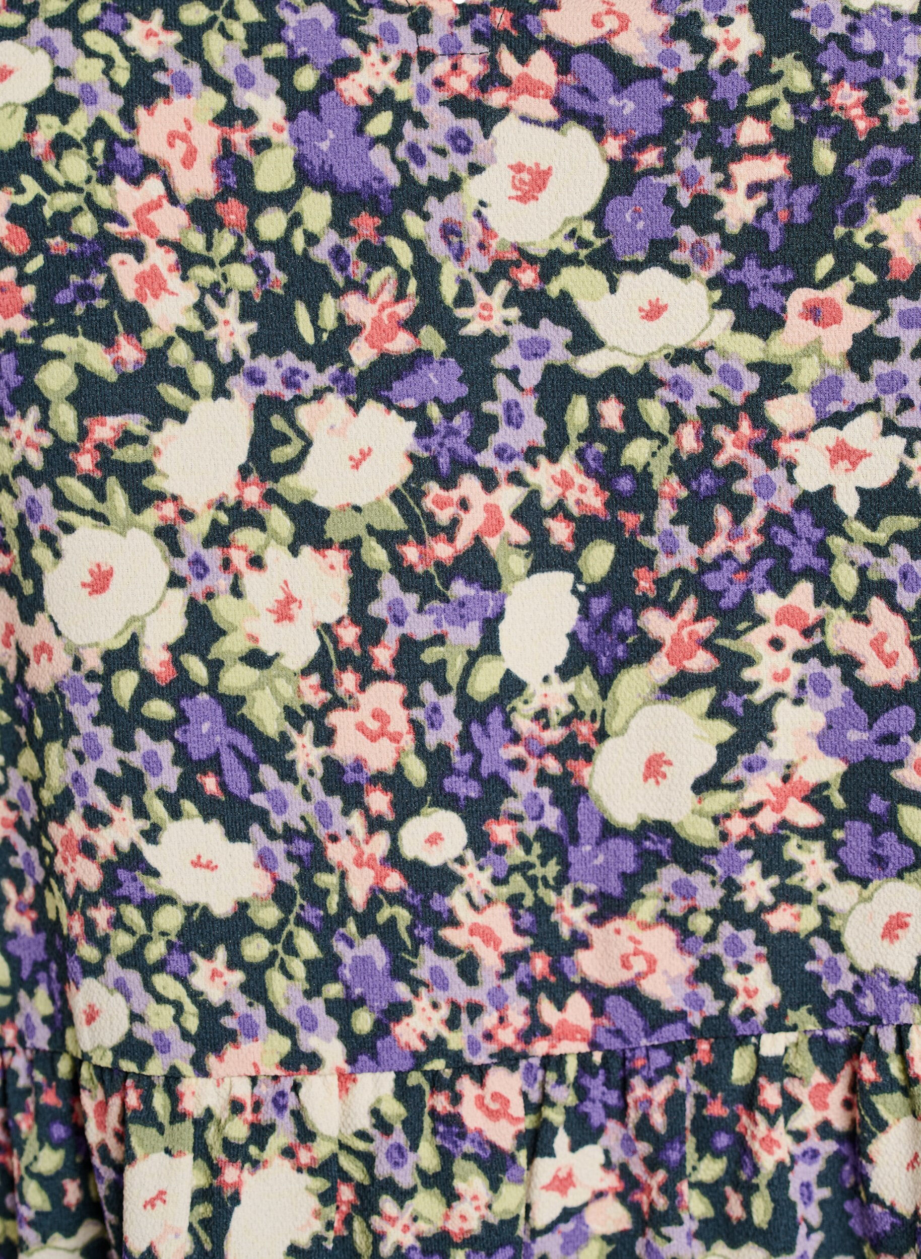 ZizziJurk met korte mouwen, A-lijn en snijlijnen, Paars, Packshot image number 2