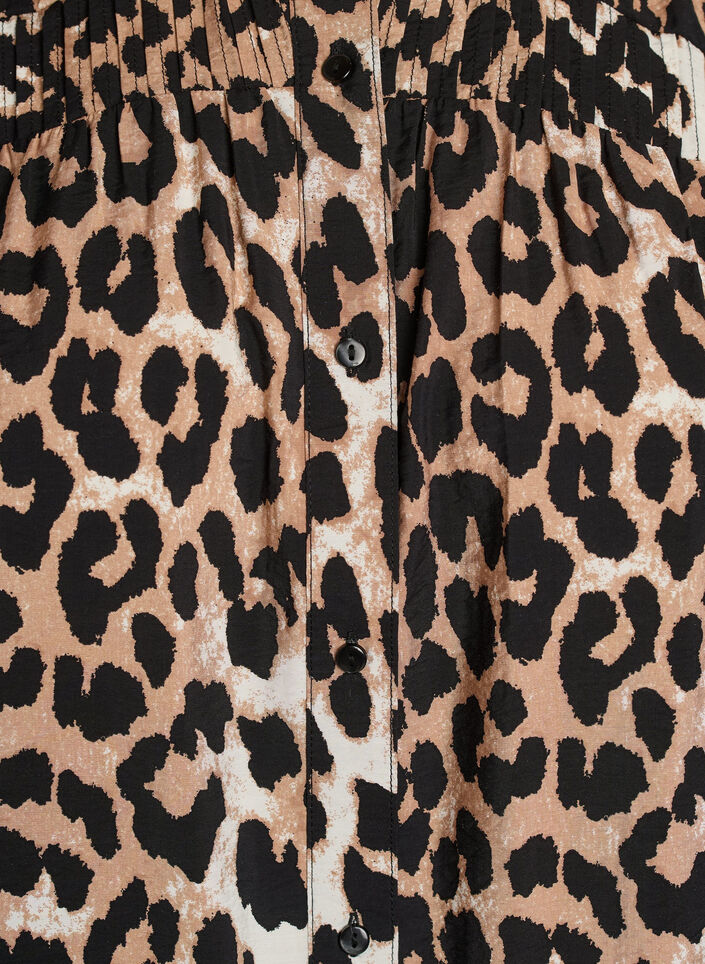 Blouse met patroon en 1/2 mouwen, Bruin, Packshot image number 2