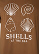 Katoenen T-shirt met print, Bruin, Packshot image number 2