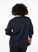 Losvallend sweatshirt met gewassen look, Grijs, Model image number 2
