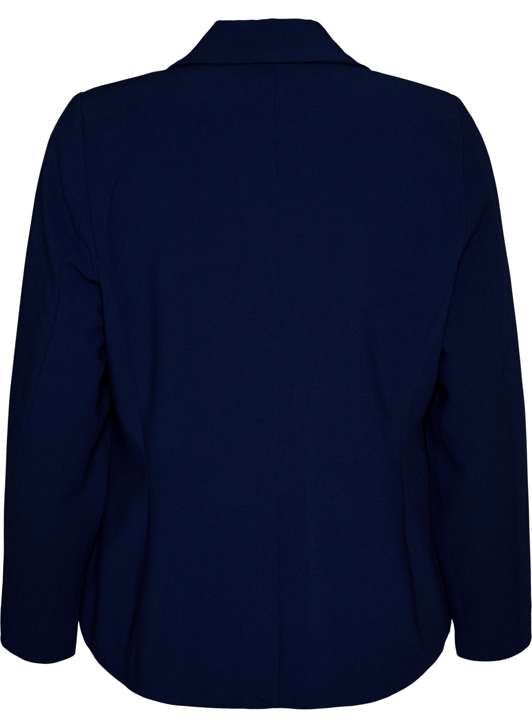 ZizziKlassieke blazer met knoopsluiting en zakken, Blauw, Packshot image number 1