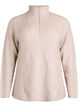 Gebreide trui met een hoge col en harlekijnpatroon, Beige, Packshot image number 0