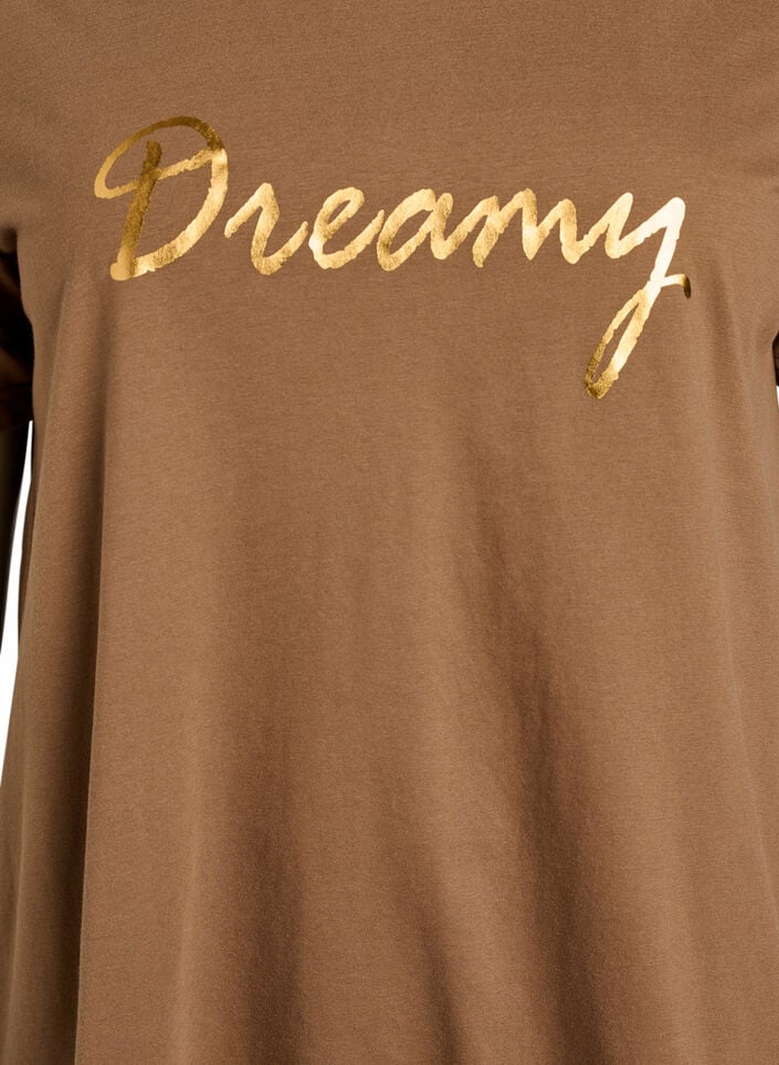 T-shirt met print, Bruin, Packshot image number 2