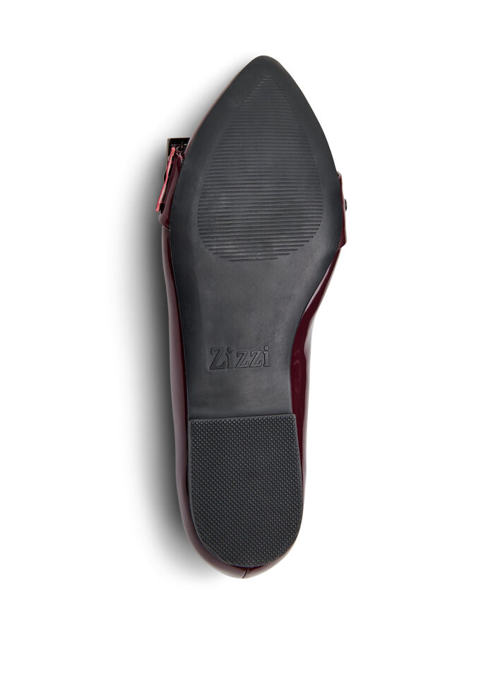 Wide fit - Ballerina met bandje en studs, Decadent Chocolate, Packshot