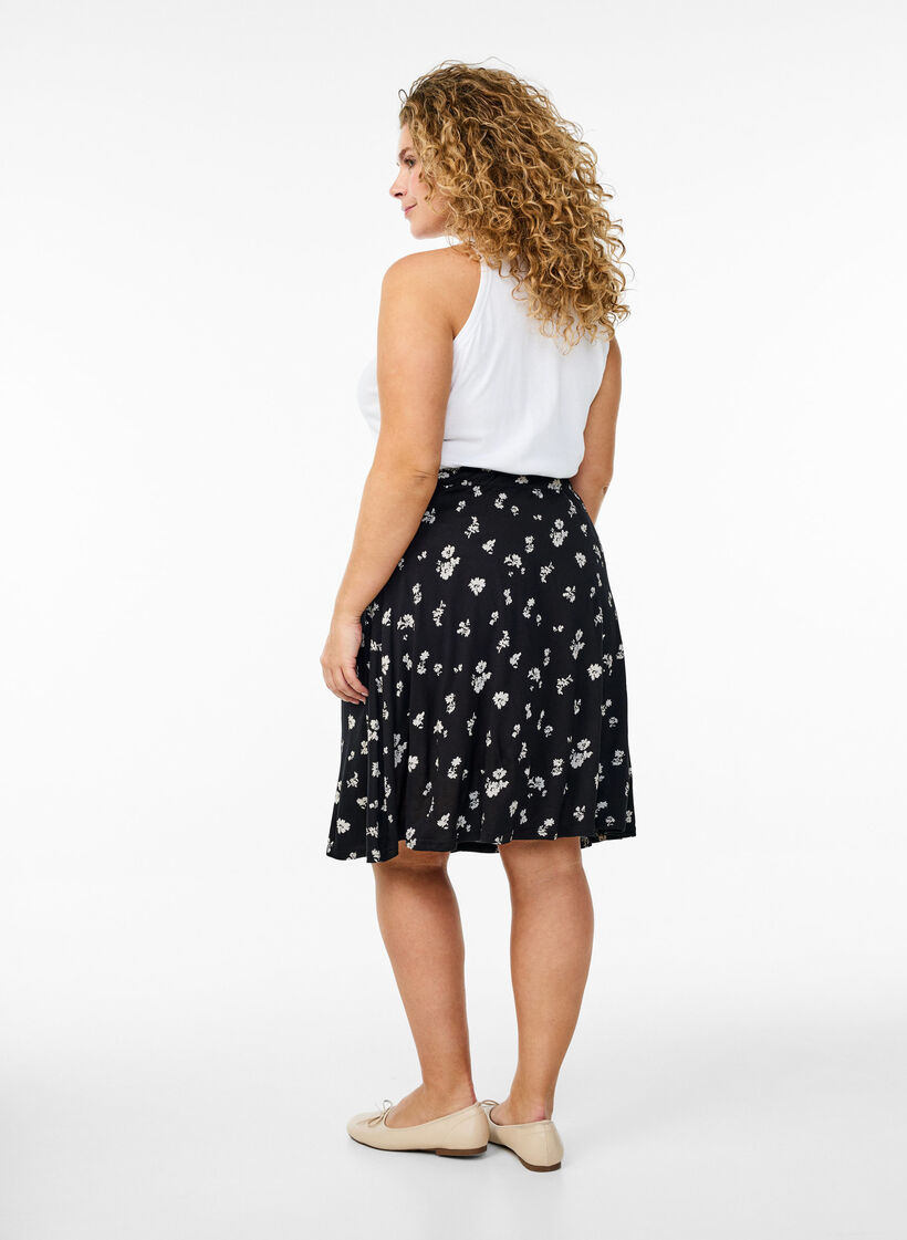 2-pack skaterrokken in viscose, Zwart, Model image number 1