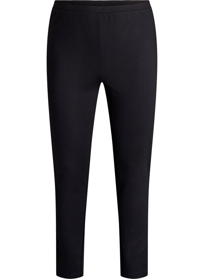 Leggings met glitterstreep en splits, Black, Packshot