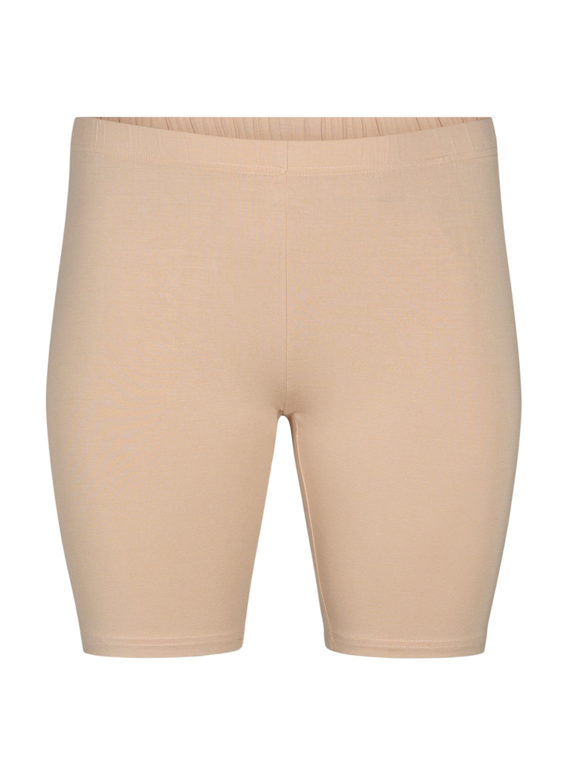 Zizzi2-pack viscose fietsbroek, Beige, Packshot image number 2