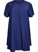 A-lijn viscose jurk met korte mouwen, Blauw, Packshot image number 0