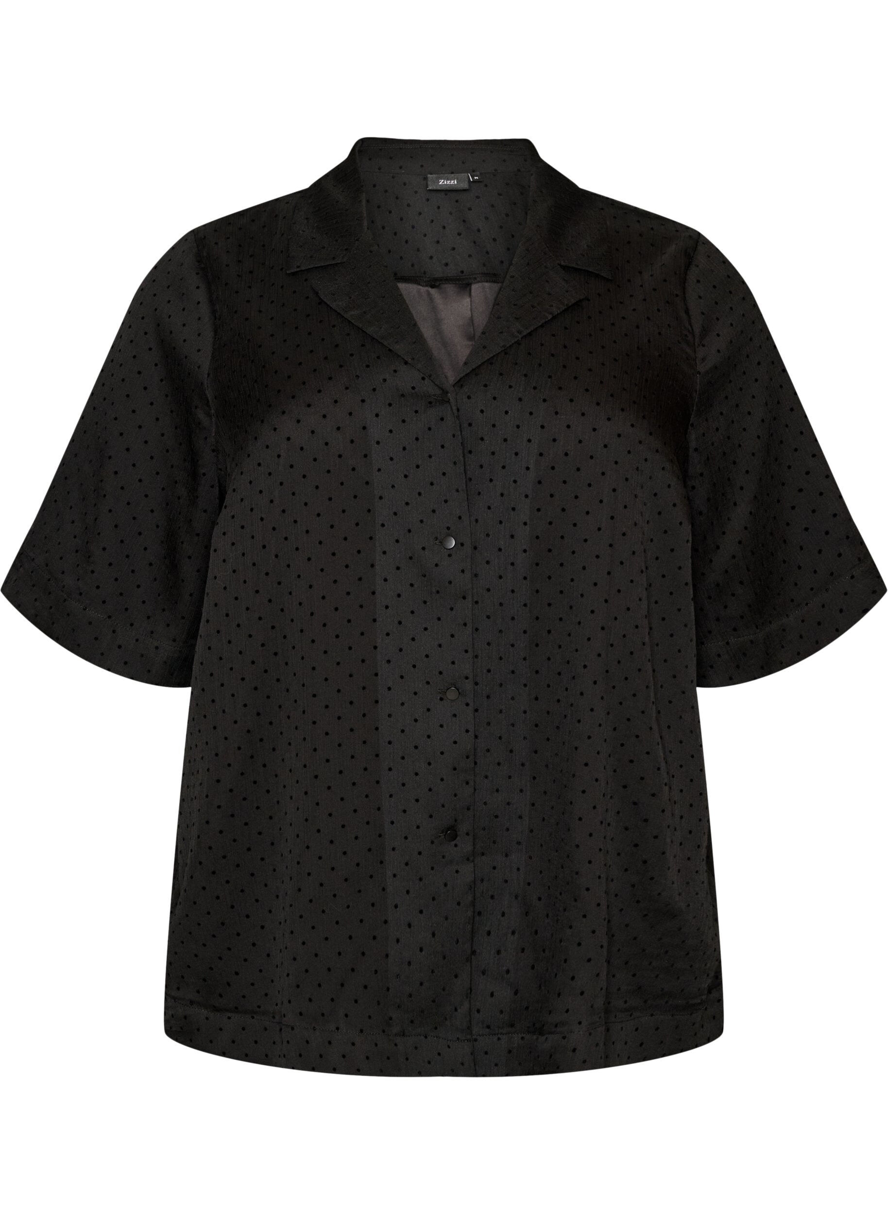 Polkadot blouse met revers