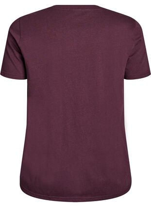 ZizziKatoenen T-shirt met print op de voorkant, Fudge w. EYE, Packshot image number 1