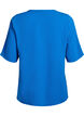 Blouse met korte mouwen en V-hals, Blauw, Packshot image number 1