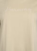 T-shirt in biologisch katoen met pareltekst, Beige, Packshot image number 2