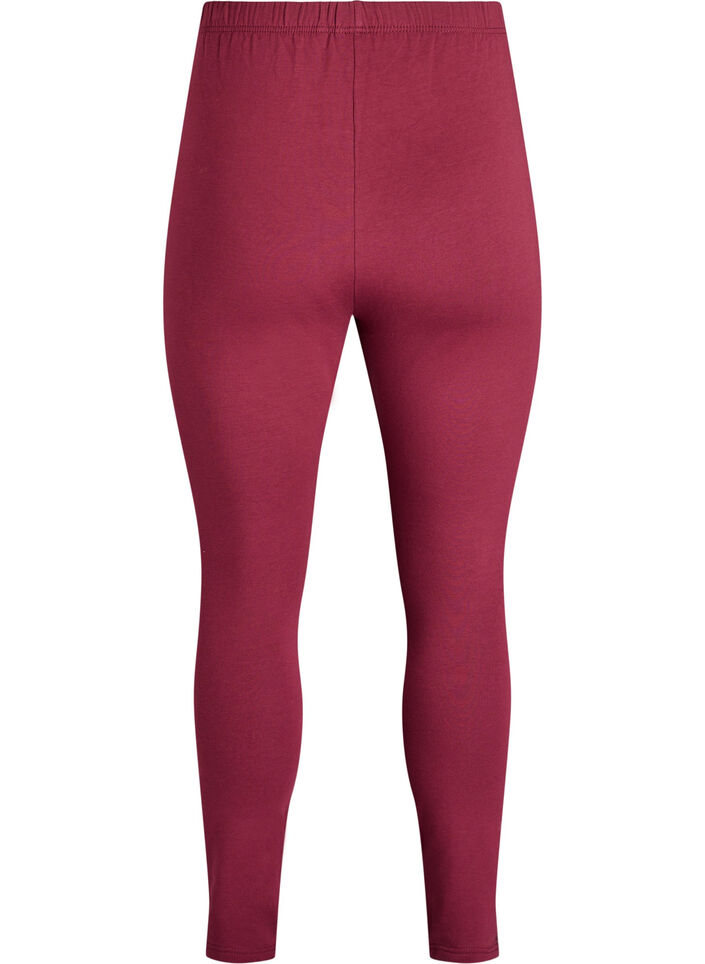 Katoenen legging met voering, Donker Bordeaux, Packshot image number 1
