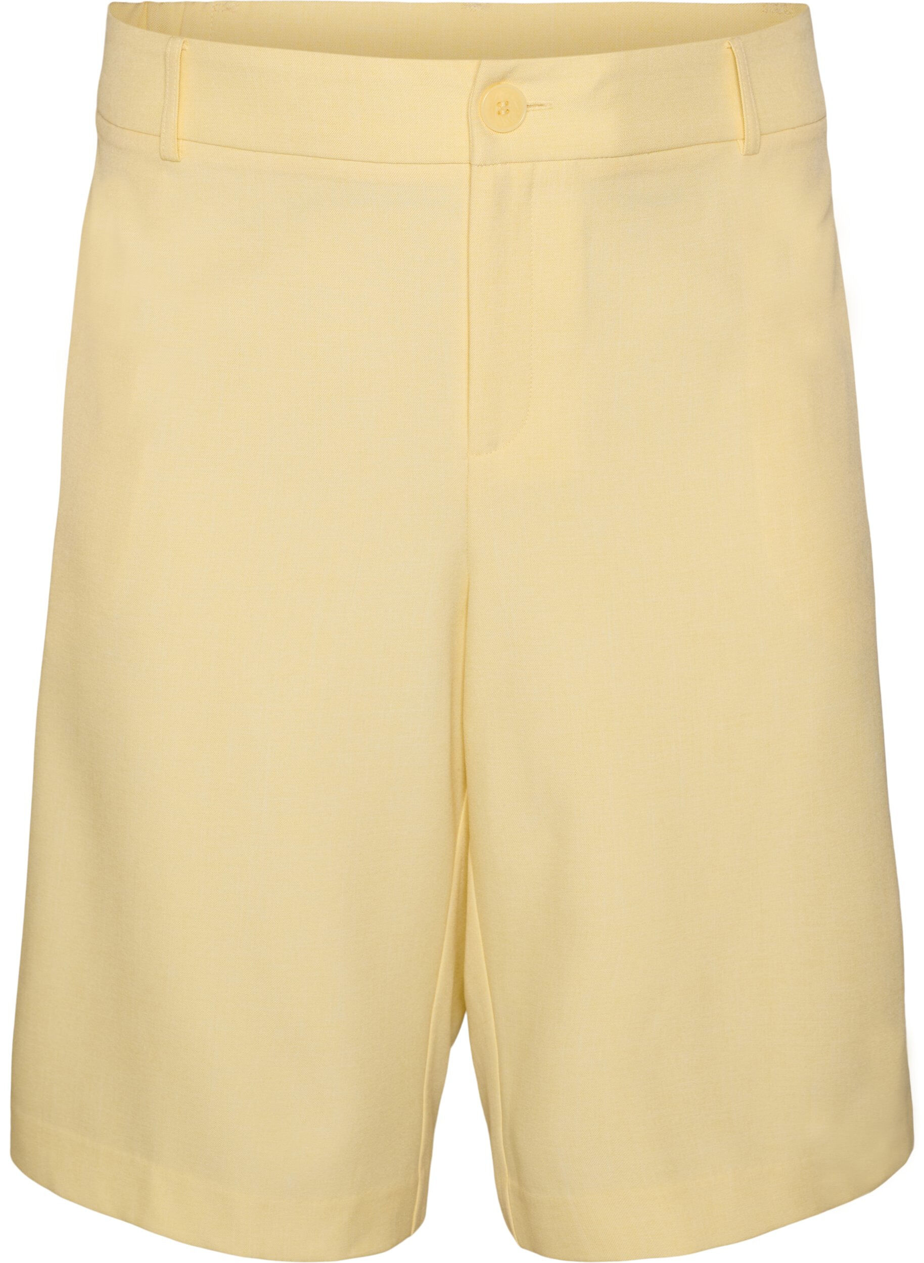 ZizziLosse Bermuda-shorts met hoge taille, Geel, Packshot image number 0