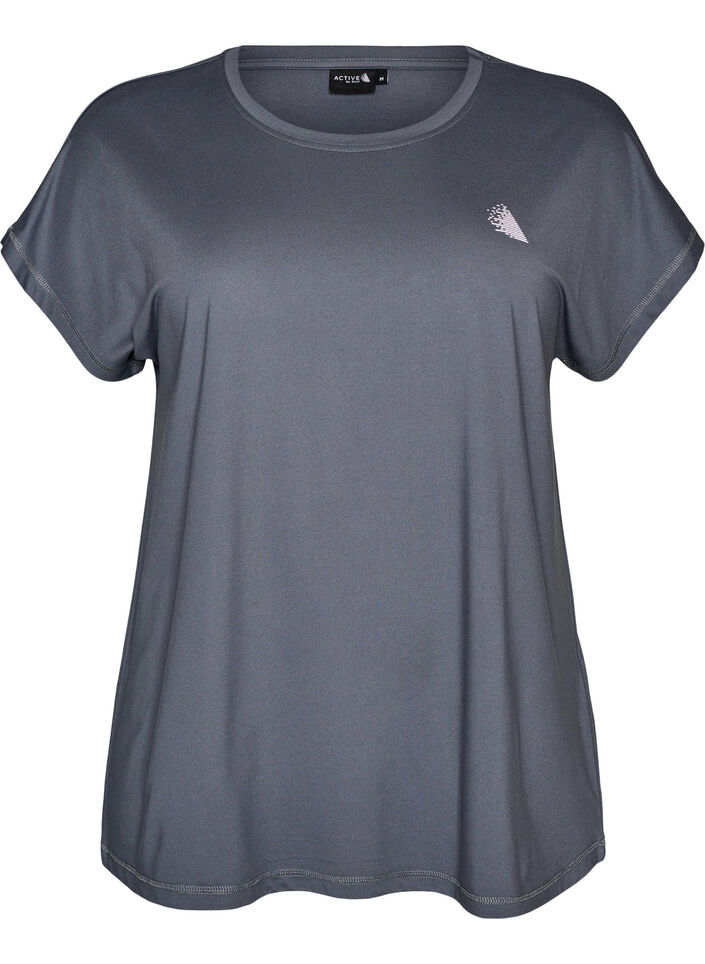 Effen gekleurd trainingsshirt, Grijs, Packshot image number 0