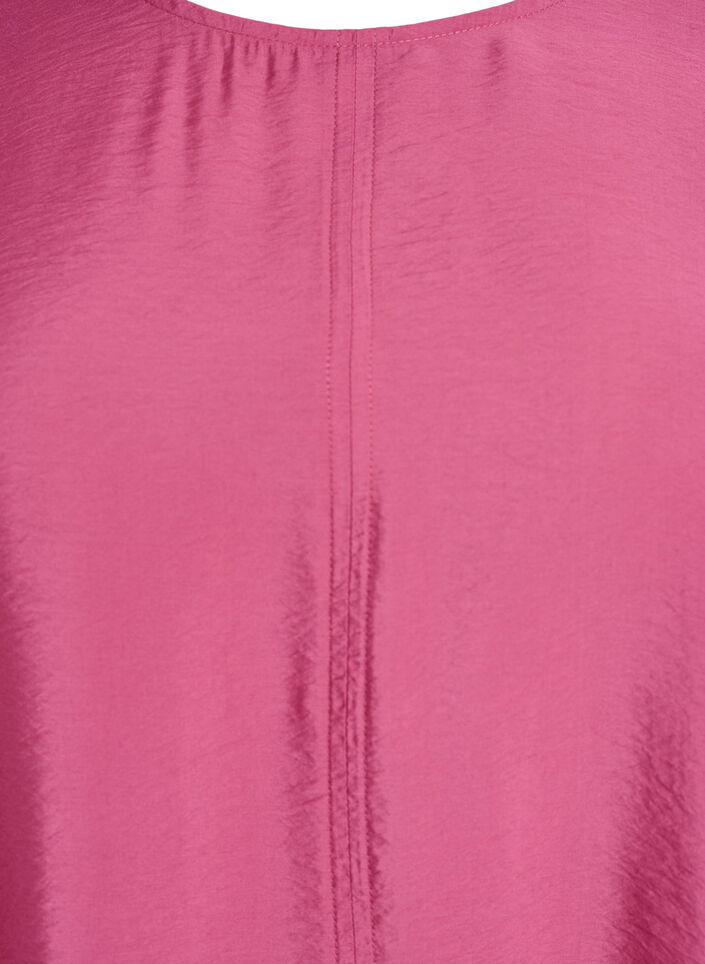 A-lijn viscose jurk met korte mouwen, Roze, Packshot image number 2
