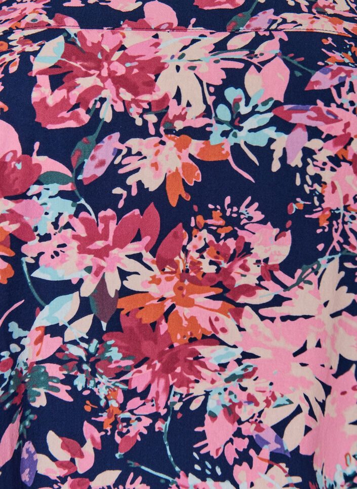 Robe en coton &agrave; manches courtes avec imprim&eacute;, Bleu, Packshot image number 2