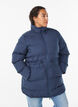 Halflange pufferjas met verstelbare taille, Blauw, Model image number 0